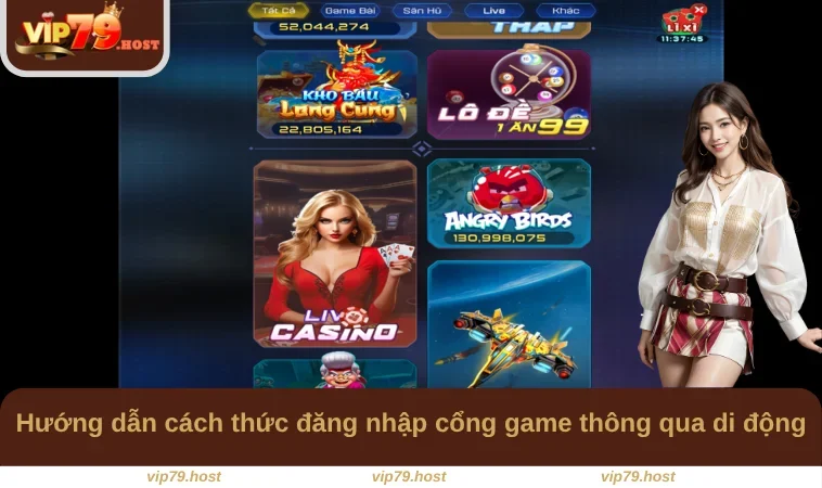 Hướng dẫn cách thức đăng nhập cổng game thông qua di động