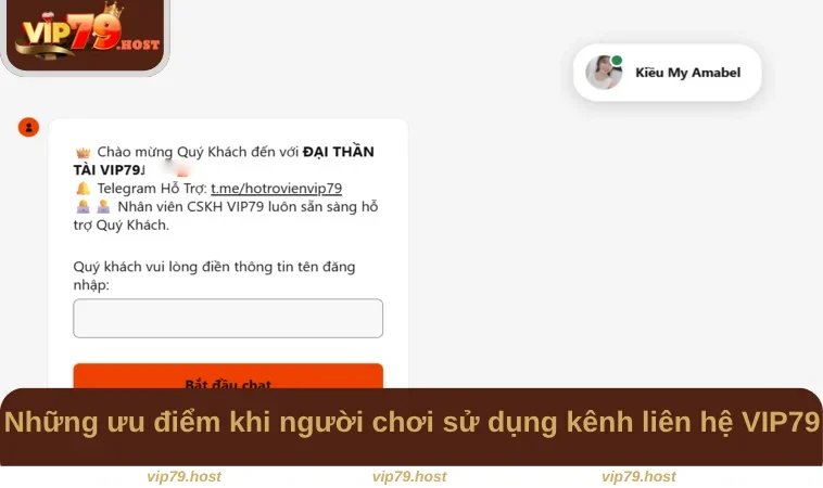 Những ưu điểm khi người chơi sử dụng kênh liên hệ VIP79